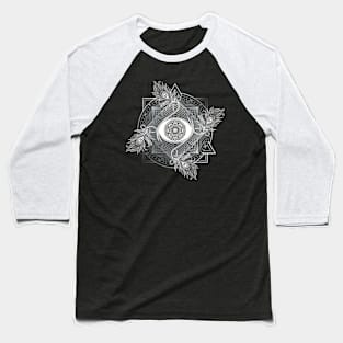 Divine Masculine Sacred Geometry Design Baseball T-Shirt